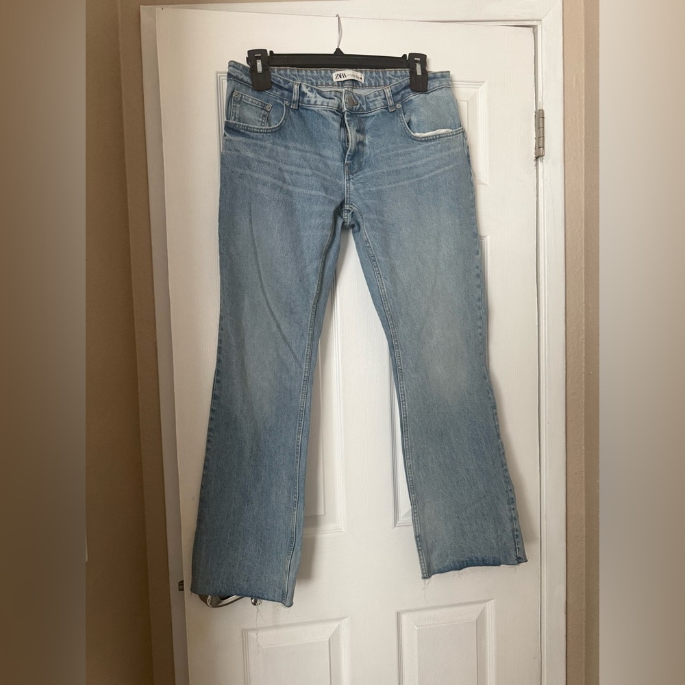 Zara Light Blue Flare Jeans